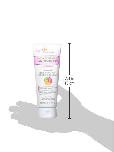 vH essentials Intimate Feminine Wash - pH Balanced with Tea Tree Oil, Cranberry, Prebiotics, Lavender, and Chamomile- 6 Fluid Ou