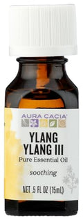 Aura Cacia 100 Percent Pure Ylang Ylang III Essential Oil, 0.5 Ounce - 3 per case.3