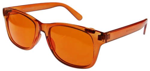BioWaves Colored Lens Color Therapy Glasses - Classic Style (Orange)