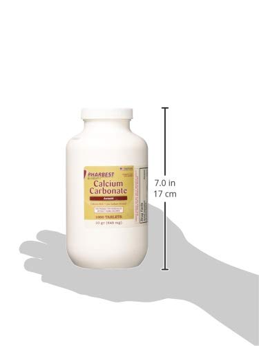 Pharbest 10 Grains Calcium Carbonate Antacid Supplement Tablets - 1000 ea