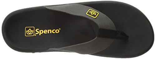 Spenco Mens Yumi Pure Sandal, Black, 11