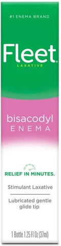 Fleet Laxative Bisacodyl Enema for Adult Constipation | 1.25 Fl Oz | Pack of 6