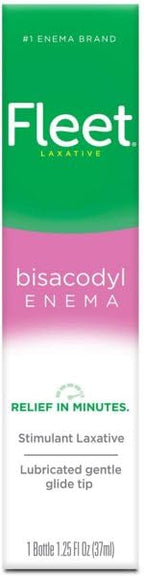 Fleet Laxative Bisacodyl Enema for Adult Constipation | 1.25 Fl Oz | Pack of 6
