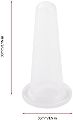 Jizlan 4Pcs Mini Massage Cupping Set Silicone Facial Cups Face Massager Helper Skin Care Neck Back Eyes Massaging Cup Safe to Us