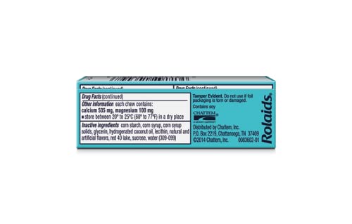 Rolaids Softchews Stick, Strawberry, 6 Count (Pack of 12)