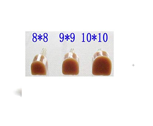 TUPWEL 6 Pairs 8 mm 9 mm 10 mm U Shaped Non-Slip Tip High Heel Cap Shoe Repair Protectors Replacement Dowels Pads Cups(Beige)