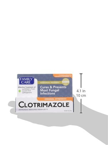 Family Care Clotrimazole Anti Fungal Cream, 1% USP Compare to Lotrimin 1oz. (Pack of 3)