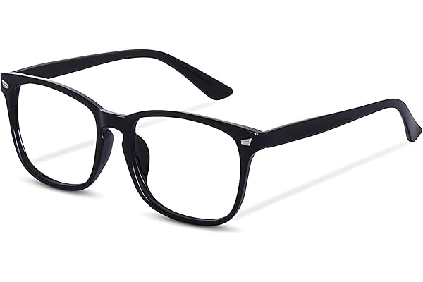 TheDarker Blue Light Blocking Computer zero Power Glass for Eye Protection Women Men Anti Glare Eyeglasses German (Italic Dark)