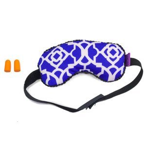 Viaggi Microbeads Sleeping Blindfold Eye Mask And Noise Reduction Ear Plugs Combo  Blue