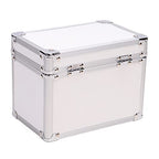Medicine Lock Box w/Combination Lock - 5 x 7 x 5 Cabinet Safe, White