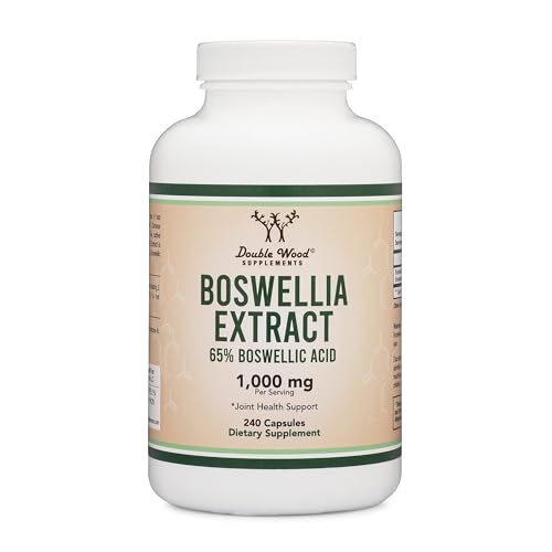Boswellia Serrata - 240 Capsules (Max Strength 1,000mg of 65% Boswellic Acid Extract) Boswellia Extract Capsules (Joint Support