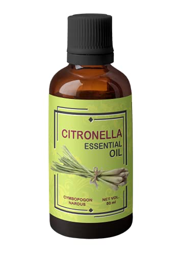 Heilen Biopharm Citronella Essential Oil  50 Ml Per Bottle Pack Of 1, For Stress Relief Aromatherapy Insect Repellent (Cymbopog