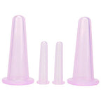 4Pcs Massage Cupping Set Silicone Mini Facial Cups Face Massager Helper Skin Care Neck Back Eyes Massaging Cup Safe to Use, Don