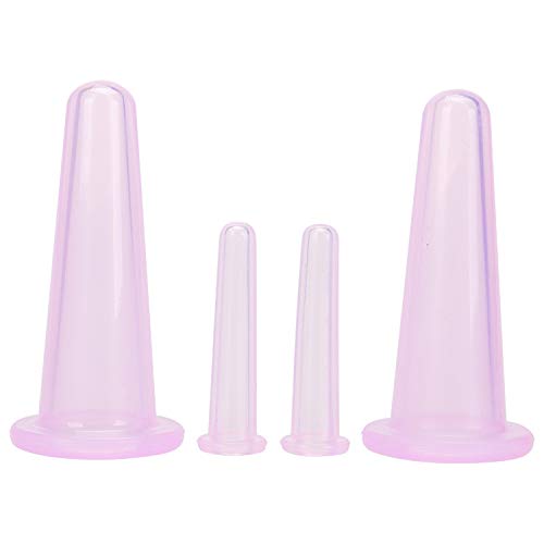 4Pcs Massage Cupping Set Silicone Mini Facial Cups Face Massager Helper Skin Care Neck Back Eyes Massaging Cup Safe to Use, Don