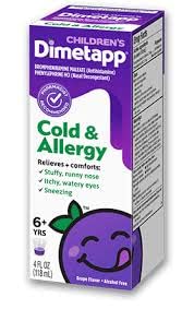 Dimetapp Childrens Cold and Allergy Syrup Grape, 4 oz