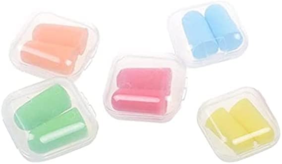 5 Pairs Soft Foam Hearing Protection Earplugs with Case