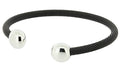 QRAY Black and White Deluxe Stainless Steel Golf Athletic Bracelet (Small: 6~7)