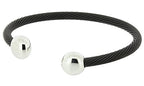 QRAY Black and White Deluxe Stainless Steel Golf Athletic Bracelet (Small: 6~7)