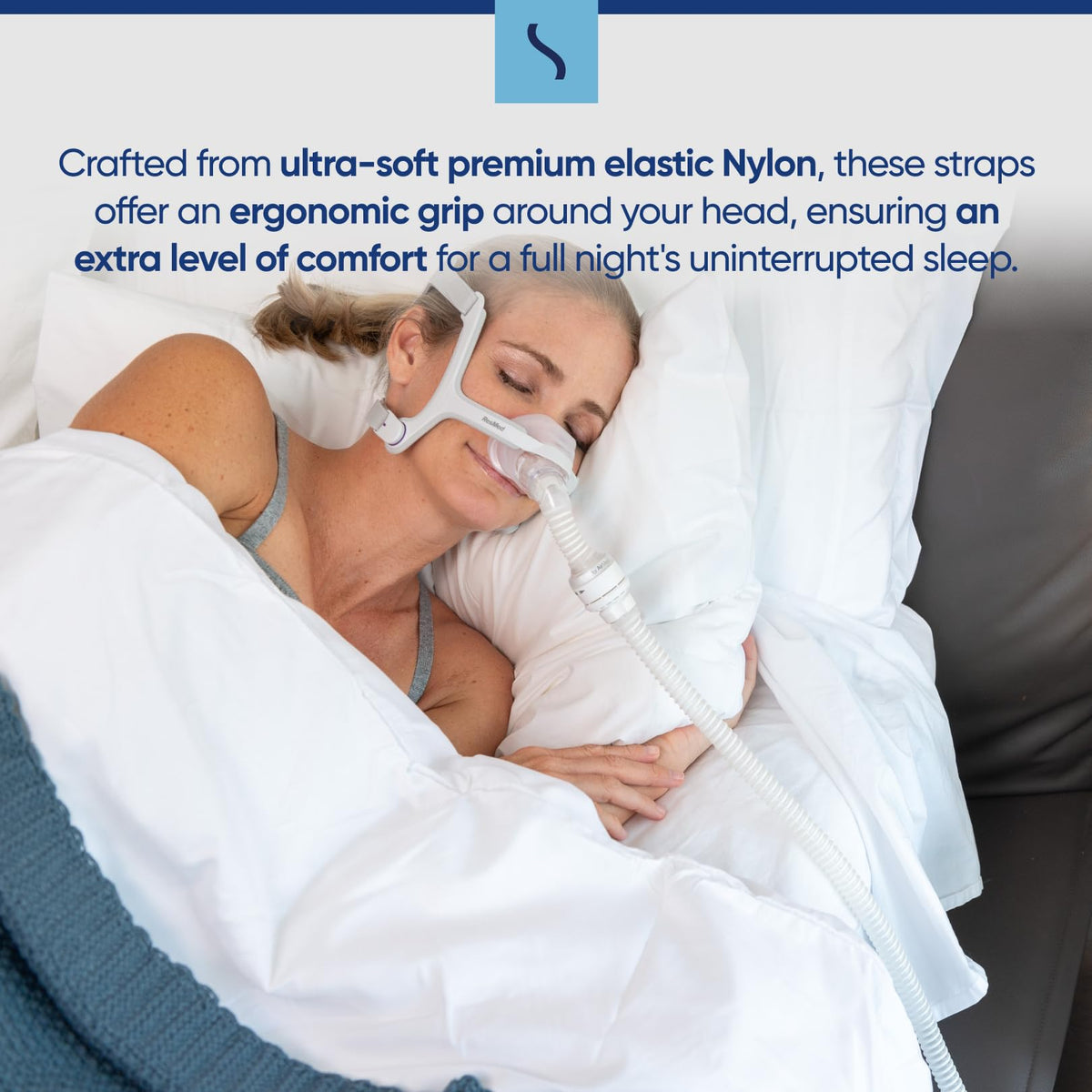 Replacement Straps for AirFit ResMed N20 Large Nasal Pillow CPAP Mask by Snugell (2-Pack)
