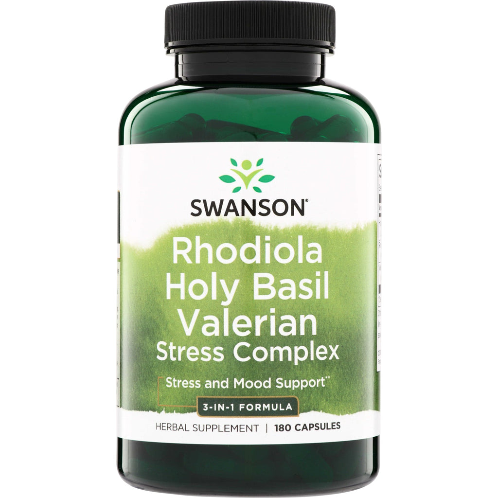 Rhodiola Holy Basil Valerian Stress Complex - 3-in-1 Formula