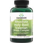 Rhodiola Holy Basil Valerian Stress Complex - 3-in-1 Formula