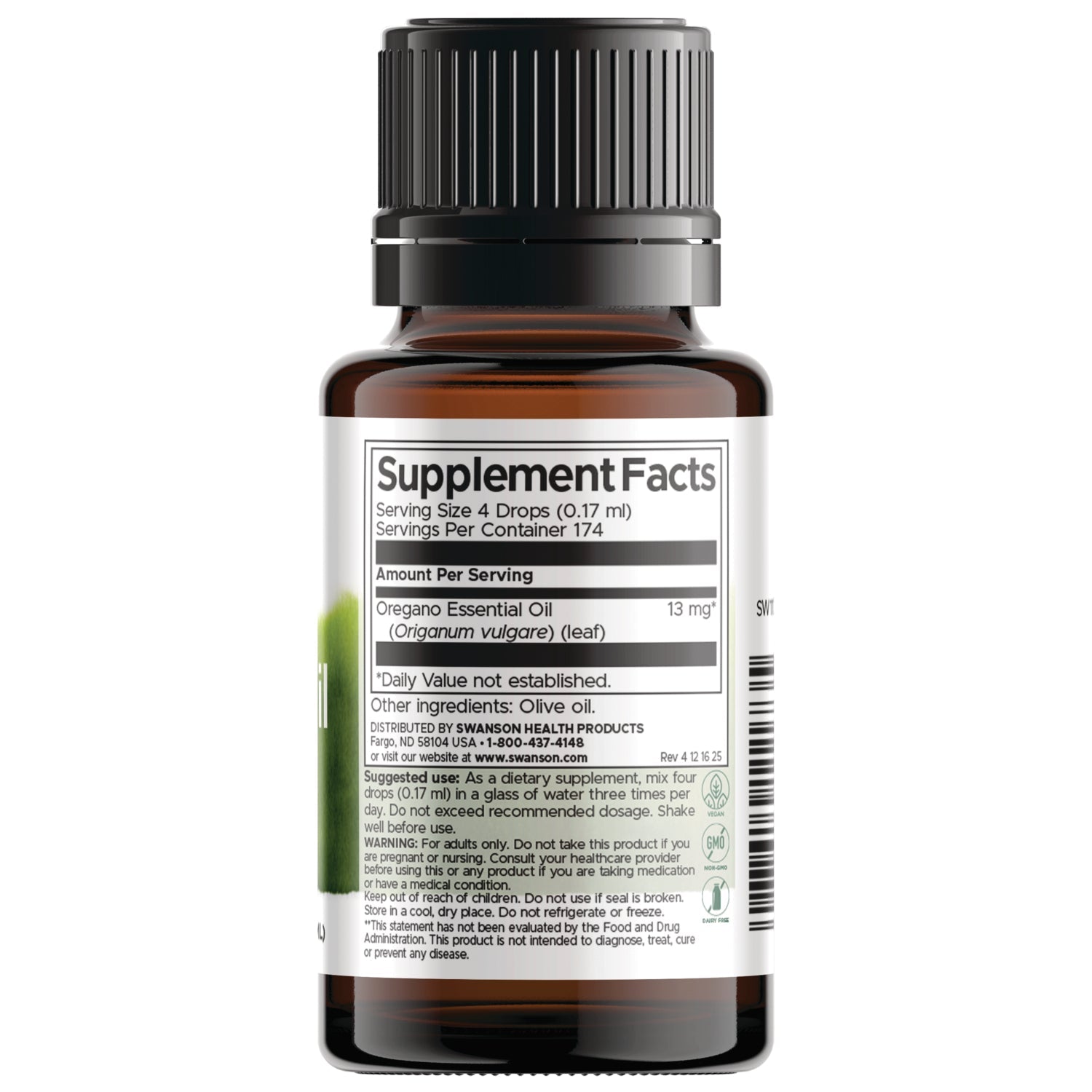 Oregano Oil Liquid Extract - Alcohol & Sugar Free