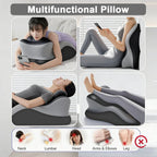 Multifunctional Memory Foam Reading Pillow – Prone Headrest & Arm Support with Removable Cover