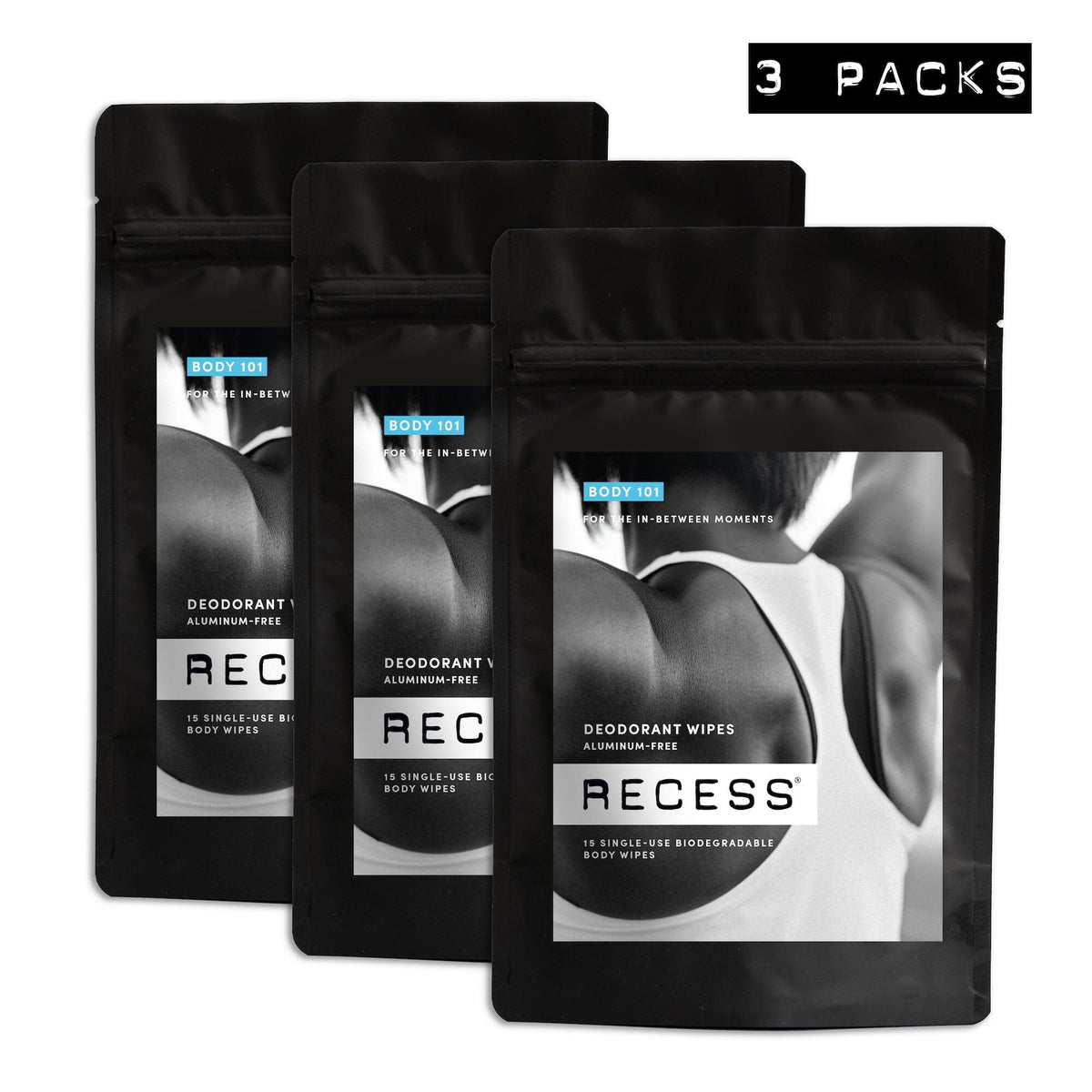 BODY 101: Deodorant Wipes (Pack of 15)