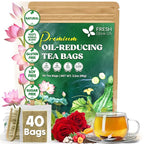 Oil Reducing Tea, Oil Cleansing for Liver, 10 Herbal Ingredients, Traditional Recipe Tea for Liver, 100% Natural, Easy Brewing, Steep Repeatedly (Tea Bags/ Tea Packs)