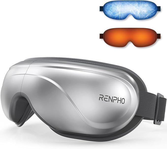 RENPHO Eyeris 2 Eye Massager with Heat and Cooling, Christmas Birthday Gifts for Mom Dad Women Men Heated Eye Mask for Reduce St