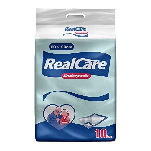 Realcare Unisex Underpads, Large 60 X 90 Cm, Super Absorbent,Superior Absorbency, Leak Proof, Pack Of 1 (10 Counts)