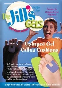 Dr. Jills Gel''U''-Shaped Callus Pads (Self-Stick & Re-Usable)