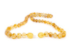 Baltic Amber Necklace for Adult - Natural Amber from Baltic Region, Genuine Amber (17.7 inch, RAW Honey)