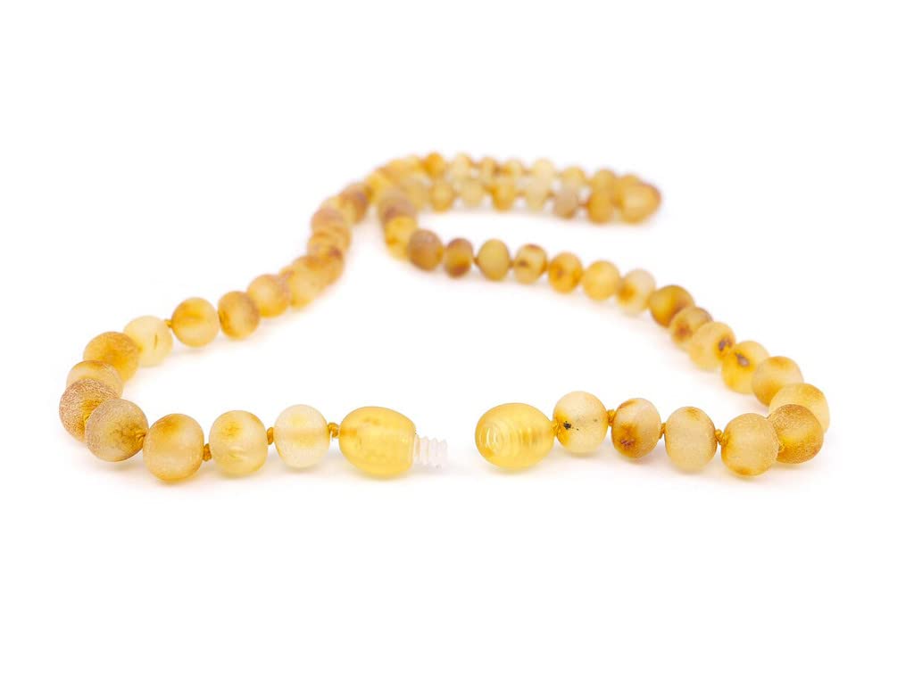 Baltic Amber Necklace for Adult - Natural Amber from Baltic Region, Genuine Baltic Amber (19.7 inch, RAW Honey)