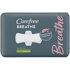 Carefree Breathe Ultra Thin Super Pads with Wings, Irritation-Free Protection, Unscented, 28 Count