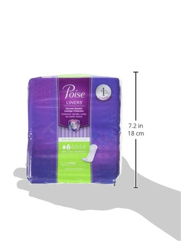 Poise Incontinence Panty Liners, Very Light Absorbency, Long, 176 Count