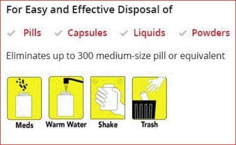 Pill Terminator - Best Safe Rx Pharmaceutical Med Destroyer & Disposal Container - Dispose Old RX Medication Drugs, Pill & Liqui