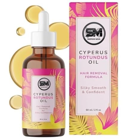 Sapani Mxa Cyperus Rotundus Natural Body Hair Reduction Oil, Slows Regrowth, Moisturising, Suitable For All Skin Types, 30Ml (1,