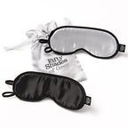 Fifty Shades of Grey No Peeking Blindfolds - Silky Satin Blindfolds with Stretchy Elastic Straps - 2 Pack with Satin Bag - Black