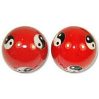 JapanBargain, Set of 2 Chinese Baoding Balls Hand Exercise Therapy Balls Stress Reliefe Balls, (Red)
