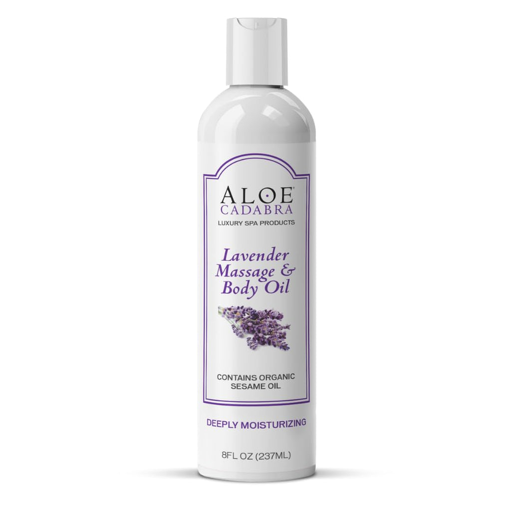 Aloe Cadabra Body Massage Oil for Men, Women, Couples, Relaxing Therapeutic Massage, Aromatherapy, Moisturizing Bath & Body Oil 