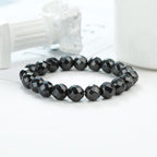 DivaGlamz Hematite Bracelet For Men, Reclaim Your Edge & Confidence Natural Hematite Stone Beaded Stretch Healing Bracelets Insp