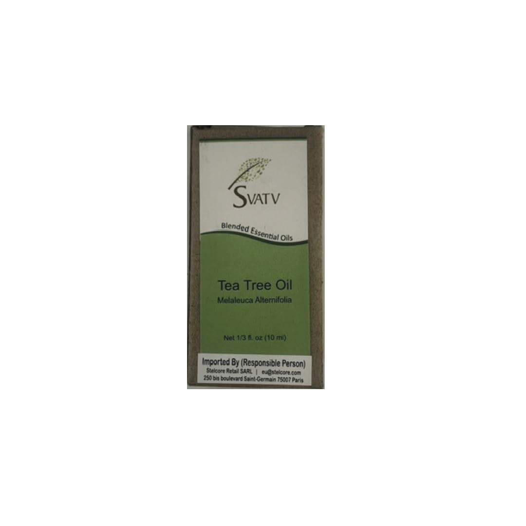 SVATV Tea Tree Essential Oil Therapeutic Grade Aromatherapy Oils Fragrance Oil for Diffuser Yoga Massage & DIY Personal Care 10 
