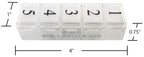 e-Pill 5 Times A Day Pill Organizer, Vitamin and Medicine Pill Box - Clear