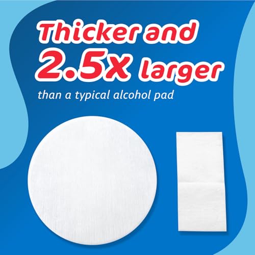 The Pharma-C Company 70% Isopropyl Alcohol Pads [100 count]. First Aid - Antiseptic Wipes - Extra Large - Alcohol for minor cuts