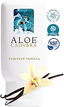 Aloe Cadabra Organic Flavored Personal Lubricant, Natural Lube and Moisturizer for Couples Pleasure, for Women & Men, Tahitian V