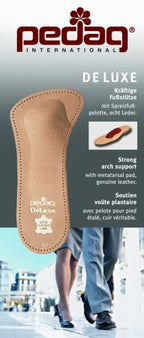 Pedag 123 De Luxe 3/4 Leather Orthotic with Metatarsal Pad, Longitudinal Arch Support, Tan, Womens 6