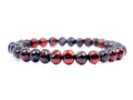 Baltic Amber Bracelet for Adults Made on Elastic Band- Natural Amber from Baltic Region, Genuine Baltic Amber (Cherry, 7.5 inch)