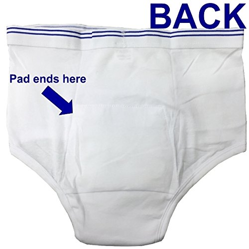 Peteys Washable Incontinence Underwear for Men (Super Protection) - Reusable Mens Briefs for Moderate to Heavy Leakage (3X-Lar