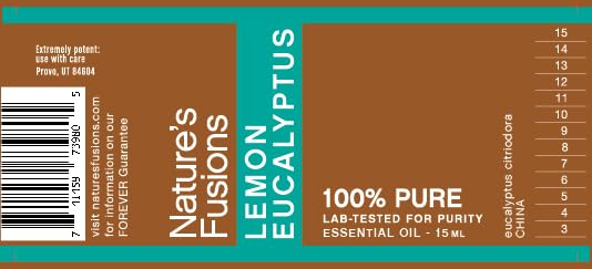 Natures Fusions Lemon Eucalyptus, 100% Pure and Natural Essential Oils, Undiluted, Therapeutic Grade for Aromatherapy and Topic